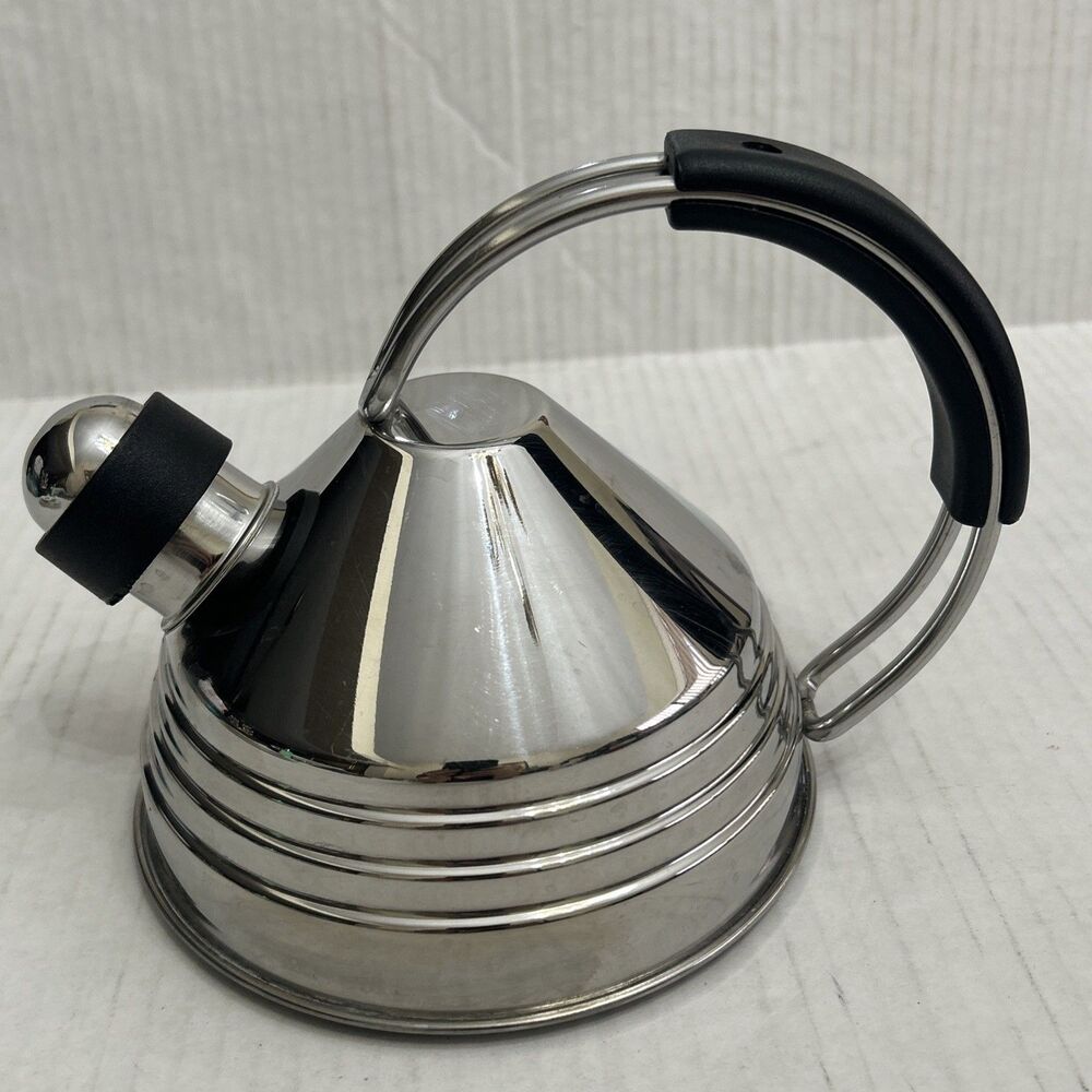 Vintage Whistling Kettle Made In Italy 18/10 Induction Stainless Steel